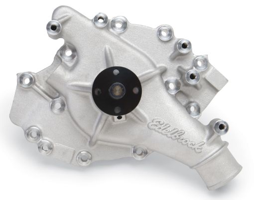 Picture of Edelbrock Water Pump High Performance Ford 1970 - 92 429460 CI V8 Standard Length Satin Finish