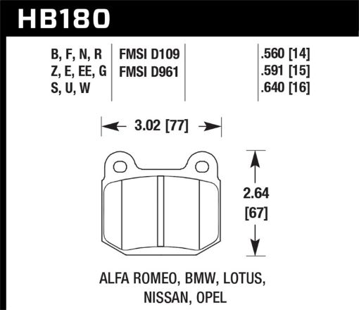 Picture of Hawk 19791983 BMW 320i Blue 9012 Front Race Pads