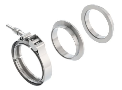 Picture of Borla Universal 3in Stainless Steel 3pc V - Band Clamp w Male and Female Flanges