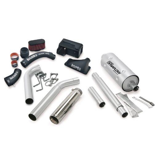 Picture of Banks Power 16 - 17 Ford 6.8L MH - A Stinger Bundle - SS Single Exhaust Right Exit w Chrome Tip