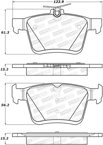 Picture of StopTech 2014 Acura TSX Sport Performance Rear Brake Pads