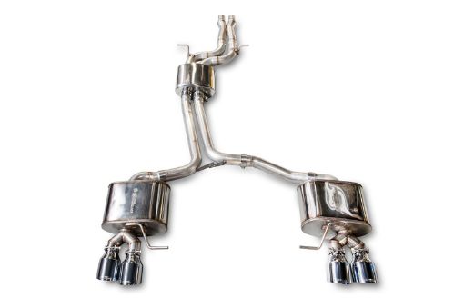 Picture of AWE Tuning Audi 8R SQ5 Touring Edition Exhaust - Quad Outlet Chrome Silver Tips