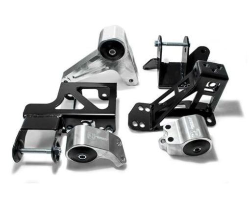 Picture of Innovative 92 - 95 Civic K - Series Black Aluminum Mounts Solid Bushings (Not K24 Trans)