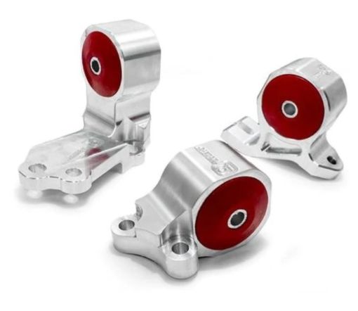 Picture of Innovative 88 - 91 Civic B - Series Silver Aluminum Mounts Solid Bushings (Cable to Hydro Conversion)