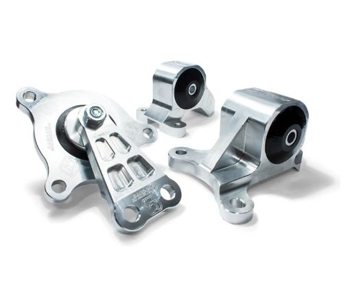 Picture of Innovative 02 - 05 Civic K - Series Black Aluminum Mounts 95A Bushings (Not K24 Trans)