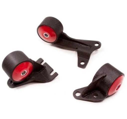 Picture of Innovative 88 - 91 Civic D - Series Black Steel Mounts 60A Bushings (Wagon 4WD Cable)