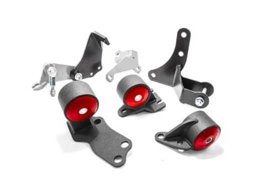 Picture of Innovative 88 - 91 Civic D - Series Black Steel Mounts 60A Bushings (Pre 92 Engine Hydro)