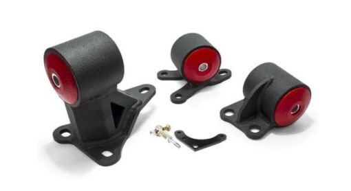 Picture of Innovative 92 - 95 Civic BD Series Black Steel Mounts 60A Bushings (Auto to Manual Cable 2 Bolt)