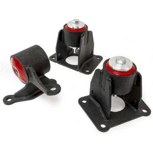 Picture of Innovative 98 - 02 Accord J - Series Black Steel Mounts 75A Bushings (Auto Chassis Auto Trans)