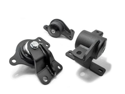 Picture of Innovative 05 - 08 Honda FITJAZZ L - Series Black Steel Mounts 75A Bushings (Auto Trans)