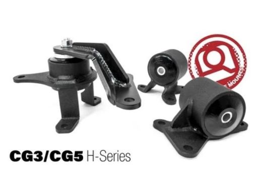 Picture of Innovative 98 - 02 Accord H - Series Black Steel Mounts 75A Bushings