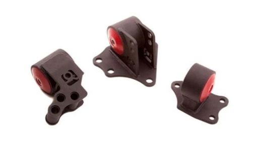 Picture of Innovative 95 - 99 Mitsubishi Eclipse 4G63 4G64 Black Steel Mounts 75A Bushings