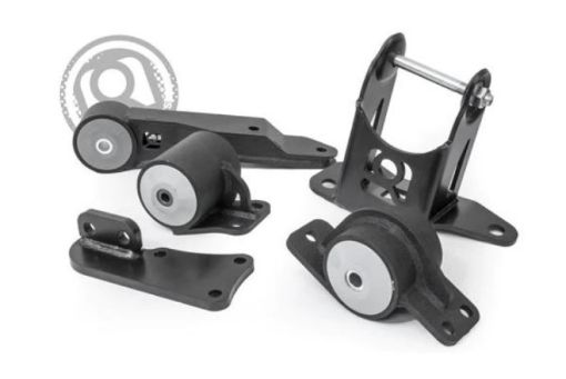 Picture of Innovative 00 - 07 Honda Insight K - Series Black Steel Mounts 75A Bushings (K20 Engine and Trans)