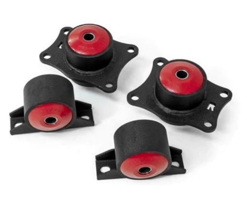 Picture of Innovative 00 - 09 Honda S2000 F - Series Black Steel Mounts 75A Bushings (Rear Diff Mounts OEM Diff)