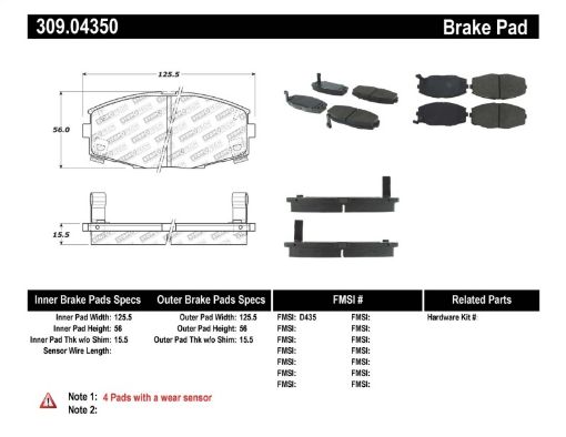 Picture of StopTech Performance 87 - 92 MK3 Supra Front Brake Pads