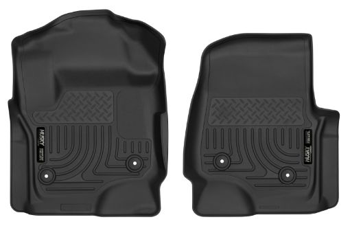 Picture of Husky Liners 2017 Ford F250 Crew Cab Vinyl X - Act Contour Black Floor Liners