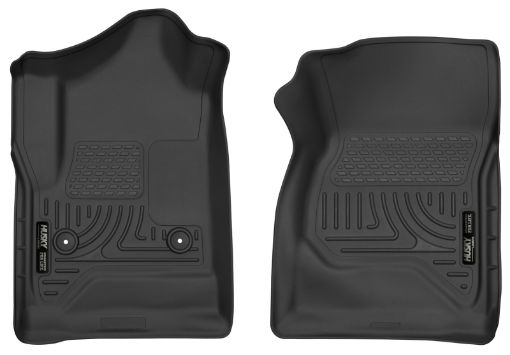 Picture of Husky Liners 14 - 17 Chevrolet Silverado 1500 Standard Cab X - Act Contour Black Front Floor Liners