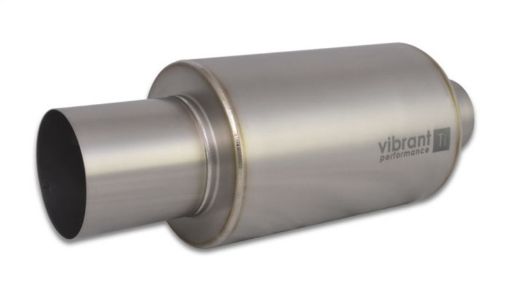 Picture of Vibrant Titanium Muffler wStraight Cut Natural Tip 2.5in. Inlet 2.5in. Outlet