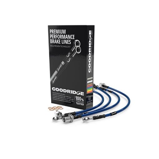 Picture of Goodridge 15 - 18 Ford Focus RS MK3 Phantom Stainless Steel Brake Line Kit - Electric Blue