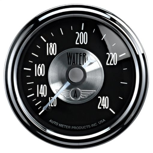 Picture of Autometer Prestige Series Black Diamond 2 - 116in 120 - 240 Deg F Water Temp Gauge