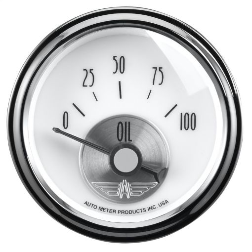 Picture of Autometer Prestige Series Pearl 2 - 116in 100PSI Electronic Oil Pressure Gauge