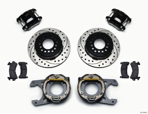 Picture of Wilwood D154 PS Park Brake Kit Drilled Chevy C - 10 2.42 Offset 5 - lug