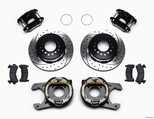 Picture of Wilwood D154 PS Park Brake Kit Drilled Chevy 12 Bolt 2.75in Off w C - Clips