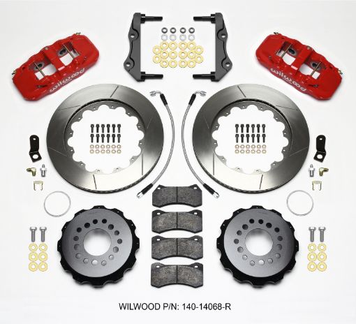 Picture of Wilwood AERO4 Rear Kit 14.25in Red 2014 - Up Challenger wLines