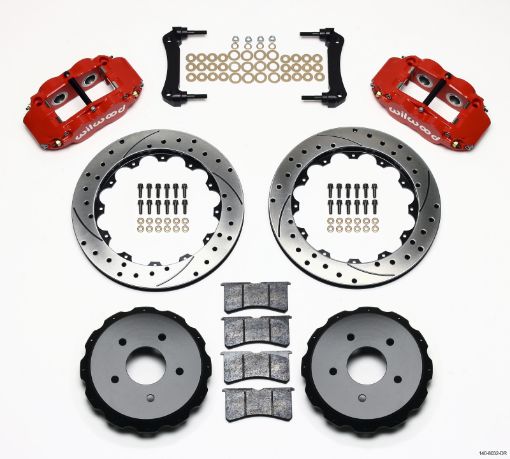 Picture of Wilwood Narrow Superlite 4R Rear Kit 12.88in Drilled Red 97 - 04 Corvette C5Z06