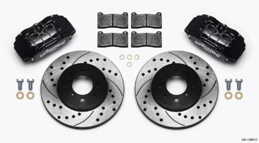 Picture of Wilwood DPHA Front Caliper Rotor Kit Drilled Honda Acura w 262mm OE Rotor