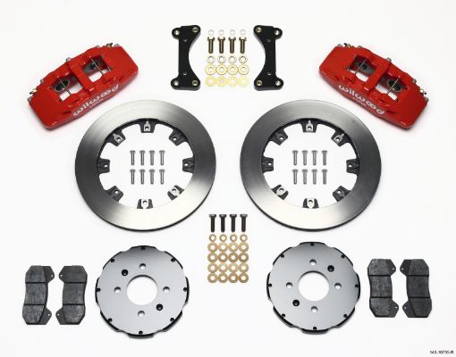 Picture of Wilwood Dynapro 6 Front Hat Kit 12.19in Red 94 - 01 HondaAcura w262mm Disc