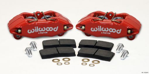 Picture of Wilwood DPHA Front Caliper Pad Kit Red Honda Acura w 262mm OE Rotor