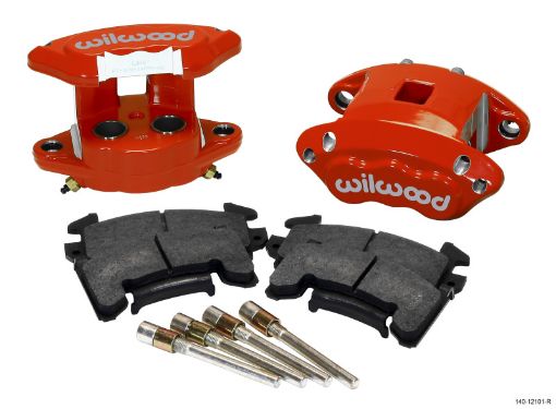 Picture of Wilwood D154 Rear Caliper Kit - Red 1.12 1.12in Piston 1.04in Rotor