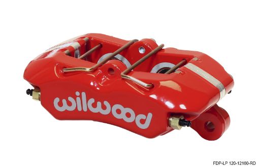 Picture of Wilwood Caliper - Dynapro Low - Profile 5.25in Mount - Red 1.12in Pistons .81in Disc