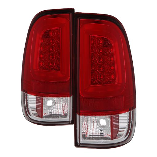 Picture of Spyder 08 - 16 Ford Super Duty F - 250 V3 Light Bar LED Tail Lights - Red Clear (ALT - YD - FS07V3 - LBLED - RC)