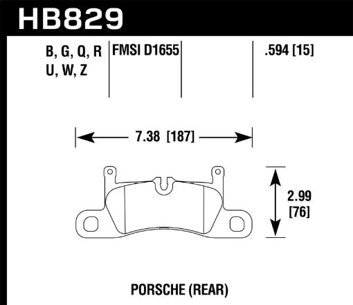 Picture of Hawk 12 - 17 Porsche 911 Performance Ceramic Street Rear Brake Pads