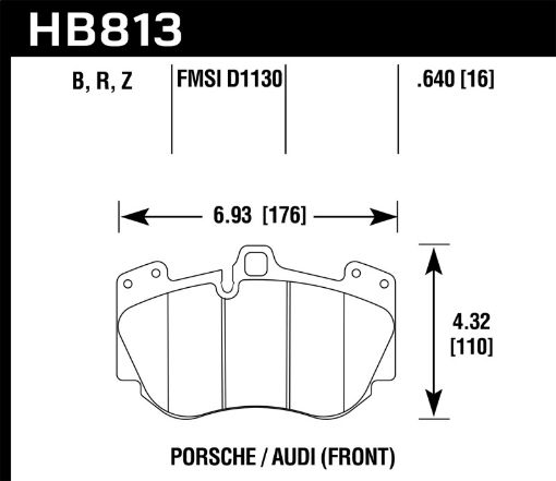 Picture of Hawk 13 - 15 Audi RS5 Performance Ceramic Street Front Brake Pads