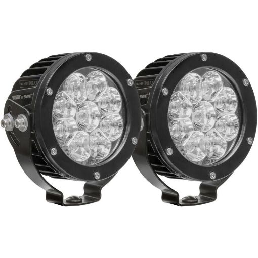 Picture of Westin Axis LED Auxiliary Light 4.75 inch Round Spot w3W Osram (Set of 2) - Black