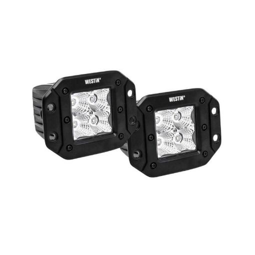 Picture of Westin FM4Q 3W Osram wmounting hardware and pigtail connectors (set of 2) - Black