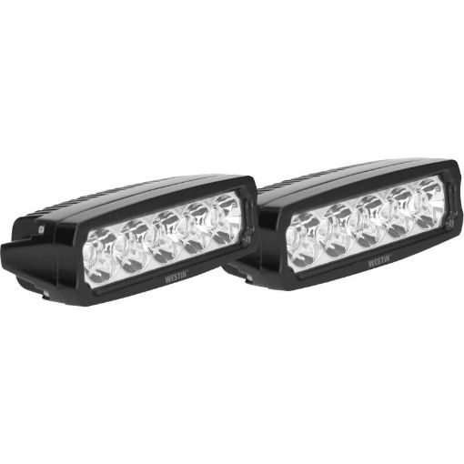 Picture of Westin Fusion5 LED Light Bar Single Row 5.5 inch Flex w3W Epistar (Set of 2) - Black