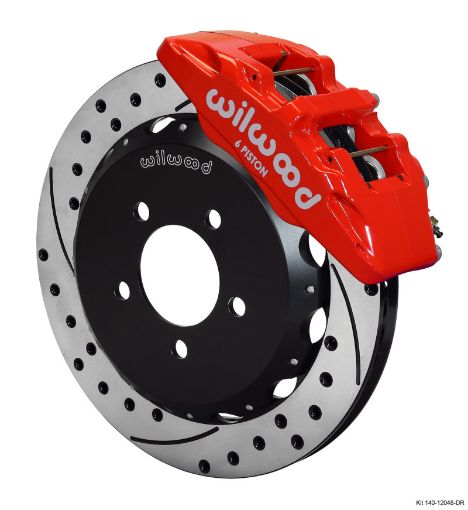 Picture of Wilwood Dynapro 6 Front Kit 12.88 x 1.00 Drilled Red