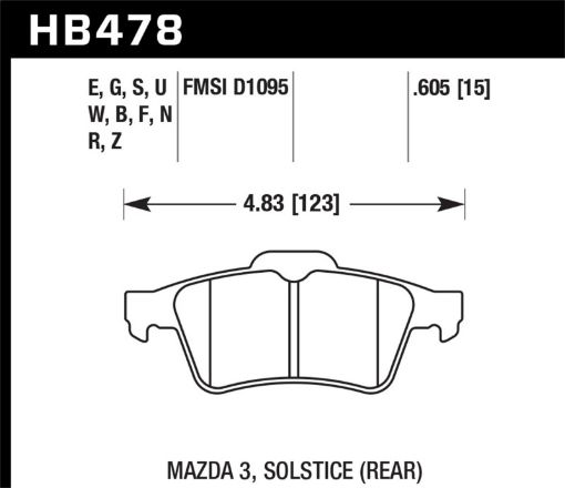 Picture of Hawk 13 - 14 Ford Focus ST Mazda Volvo DTC - 60 Race Rear Brake Pads