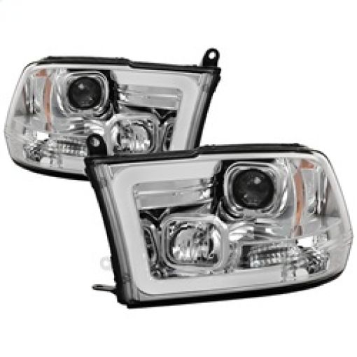 Picture of Spyder 09 - 16 Dodge Ram 1500 V2 Projector Headlights - Halogen - DRL - Chrome (PRO - YD - DR09V2 - LBDRL - C)