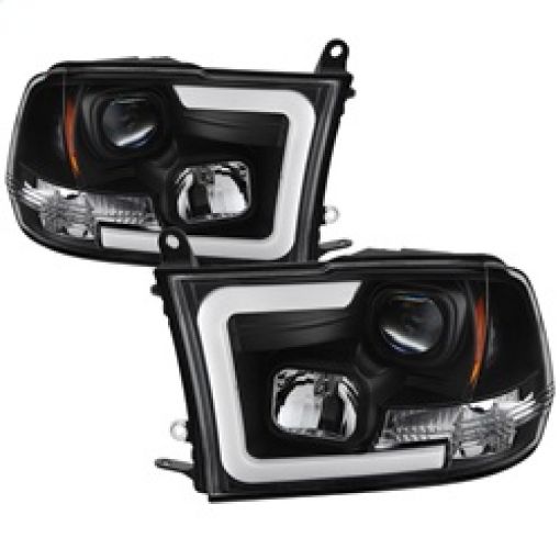 Picture of Spyder 09 - 16 Dodge Ram 1500 Version 2 Headlights Light Bar DRL Black PRO - YD - DR09V2 - LBDRL - BK