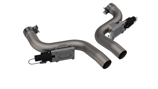 Picture of QTP 11 - 18 Dodge ChallengerCharger 5.7L 2.5in 304SS Aggressor Cutout Dual Mid Pipes