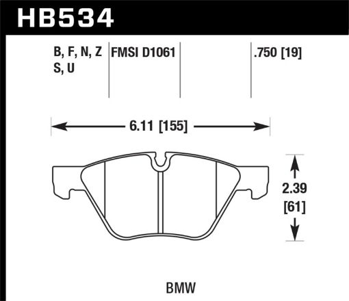 Picture of Hawk 09 - 11 BMW Z4 04 - 05 525I 08 - 11 128I 06 325I325XI 07 328I328XI HPS Street Front Brake P